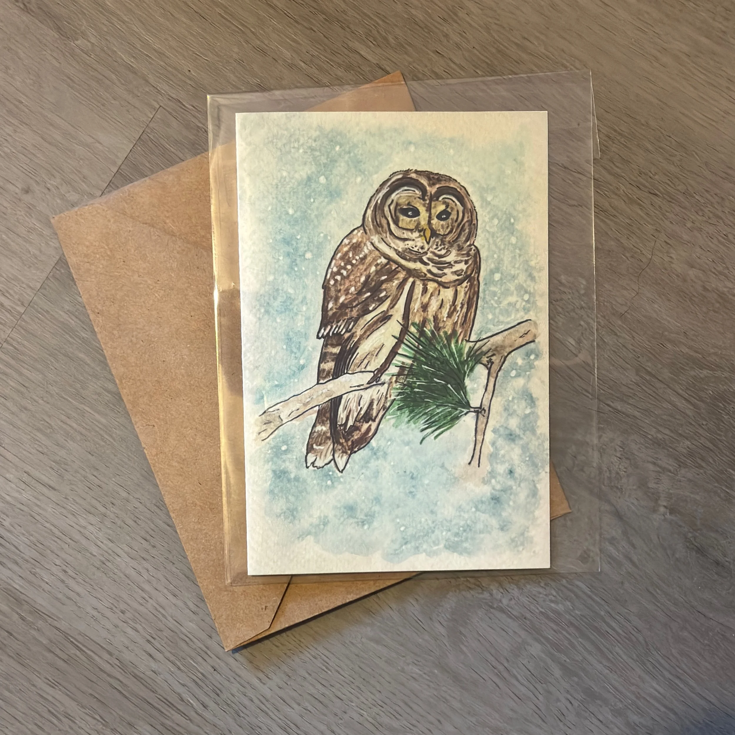 Barred Owl + Pennsylvania Native Pine Card