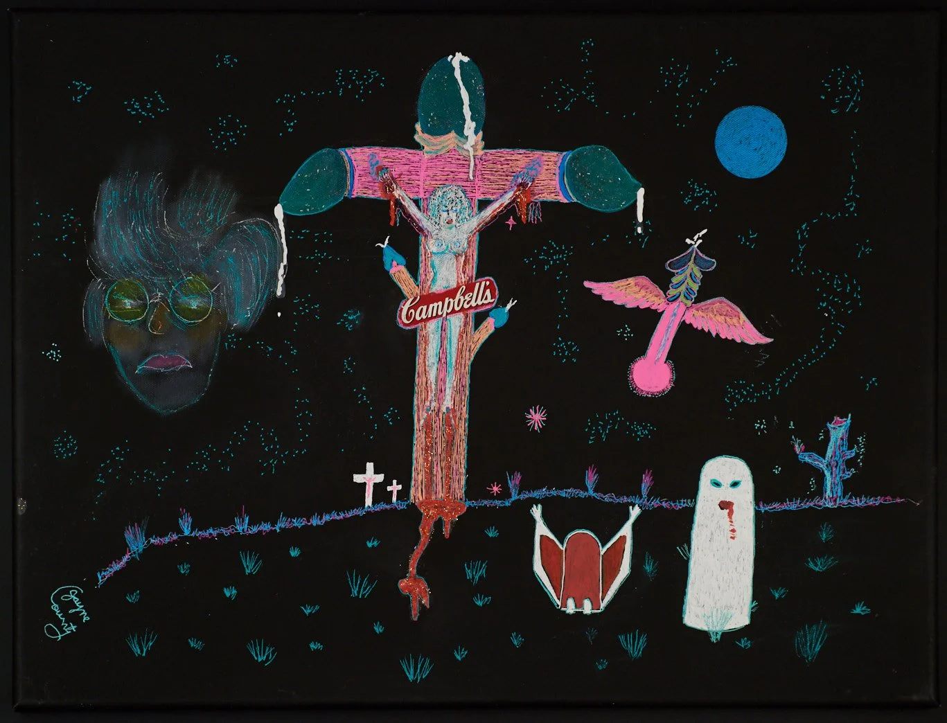 Candy Darling (On a Penis Cross), 2017