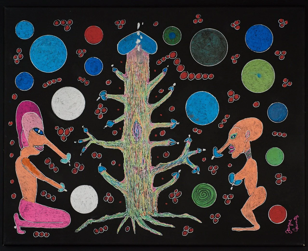 Cock Tree, Monsters and Bubbles, 2019