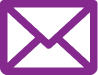 Ícono de sobre de correo en color morado.