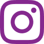 El logotipo de Instagram en color morado.