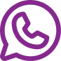 Icono de WhatsApp en colores morado y negro