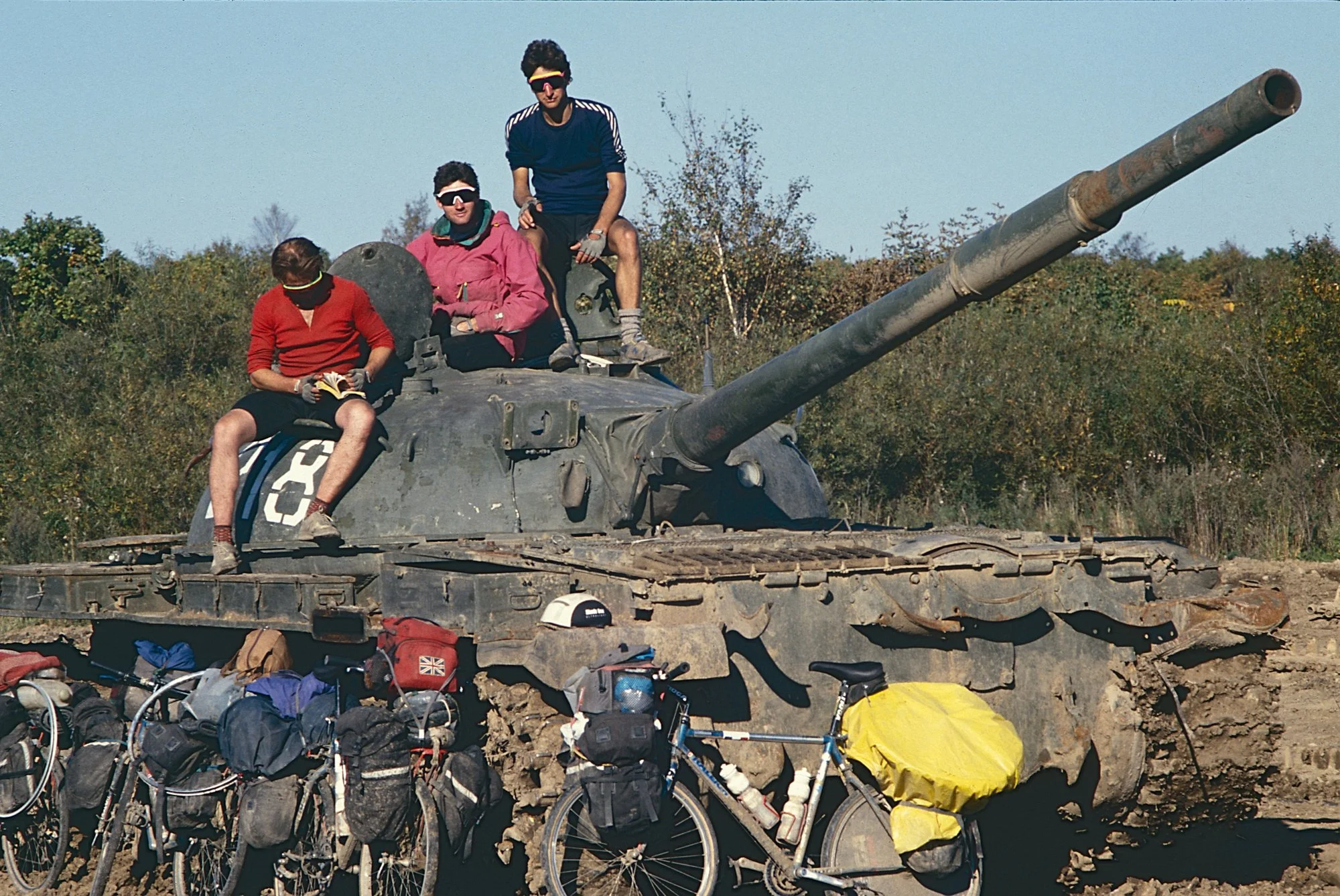 Another broken wheel leaves us down to two spare rims, but we captured a tank. 