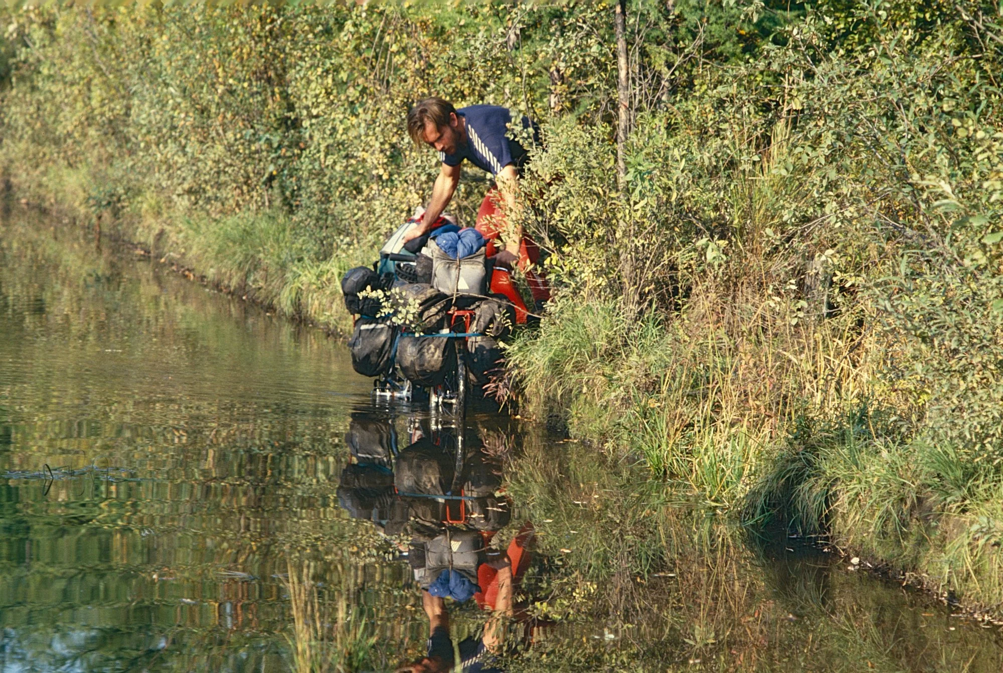 Our Russian rider Maxim Sokolenko swamp surfing.