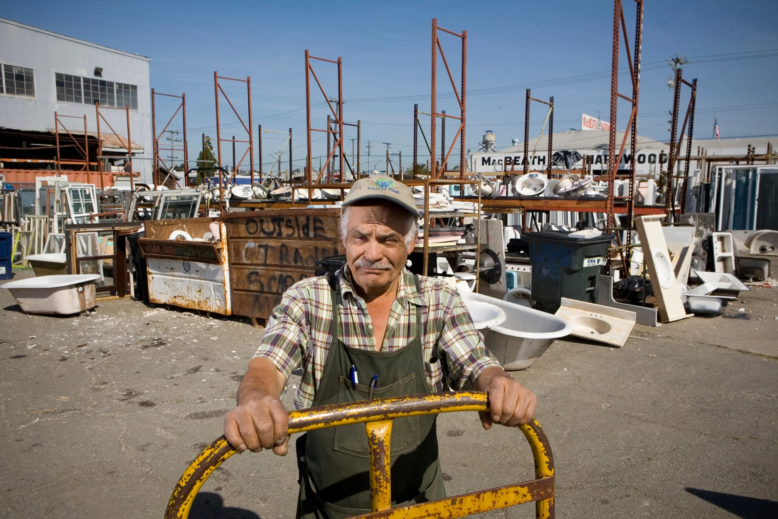 Recycling plant worker
