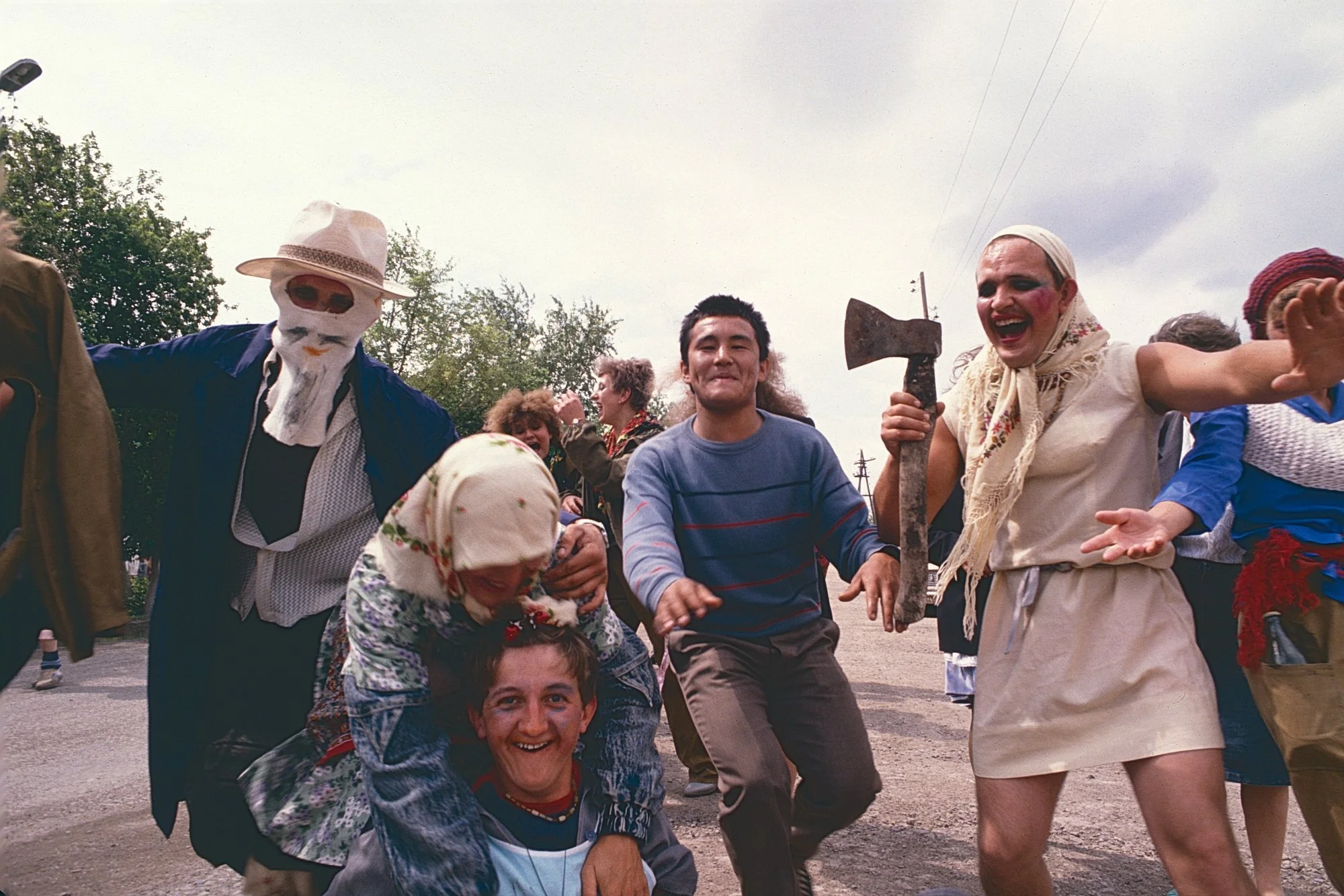 Friendly Siberian university hazing session. Those people are futur doctors.