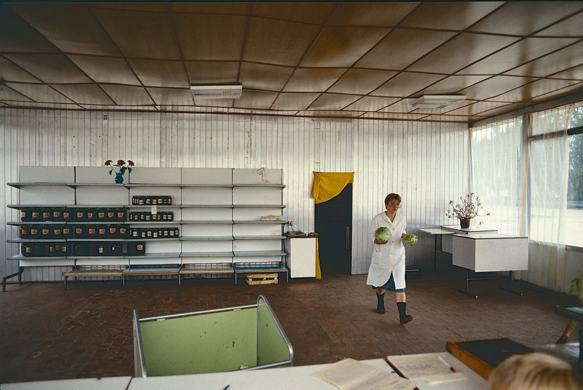 Pickled mystery food and cabbage were the only items for sale at this state store. We passed, as the cabbage atop our panniers would have messed with our aerodynamic coefficients.