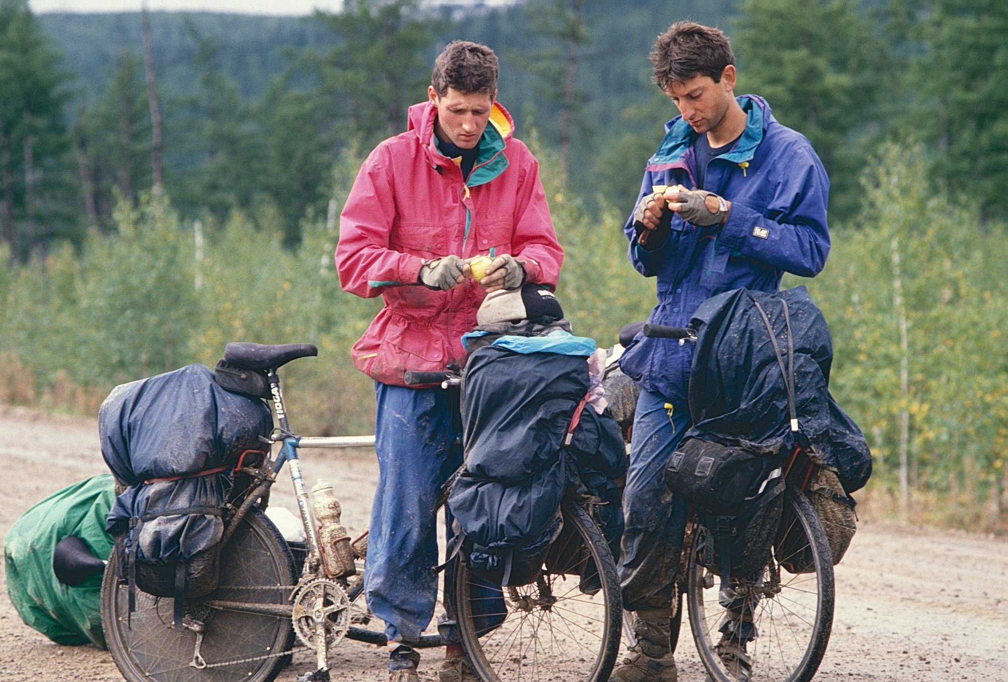 A rare treat: apples purchased at the market back in Irkutsk.
