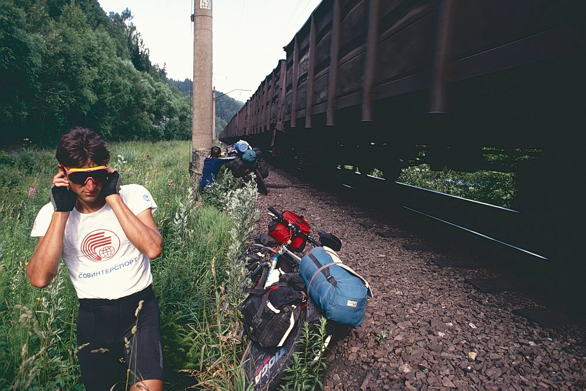 We scramble to the side everyime a train approaches. 