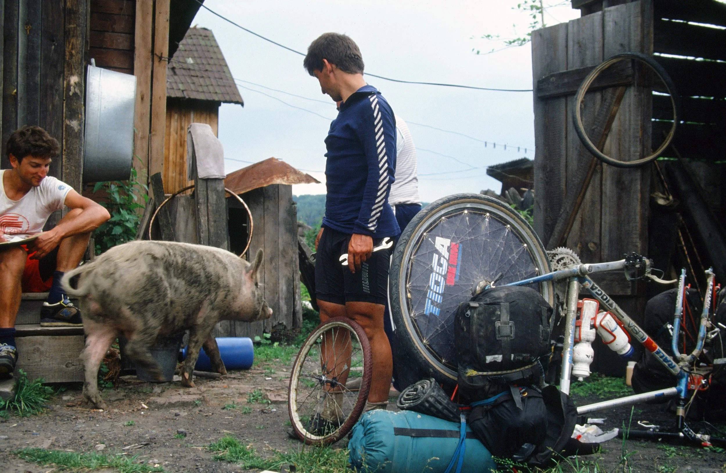 Making a friend in the Altai.