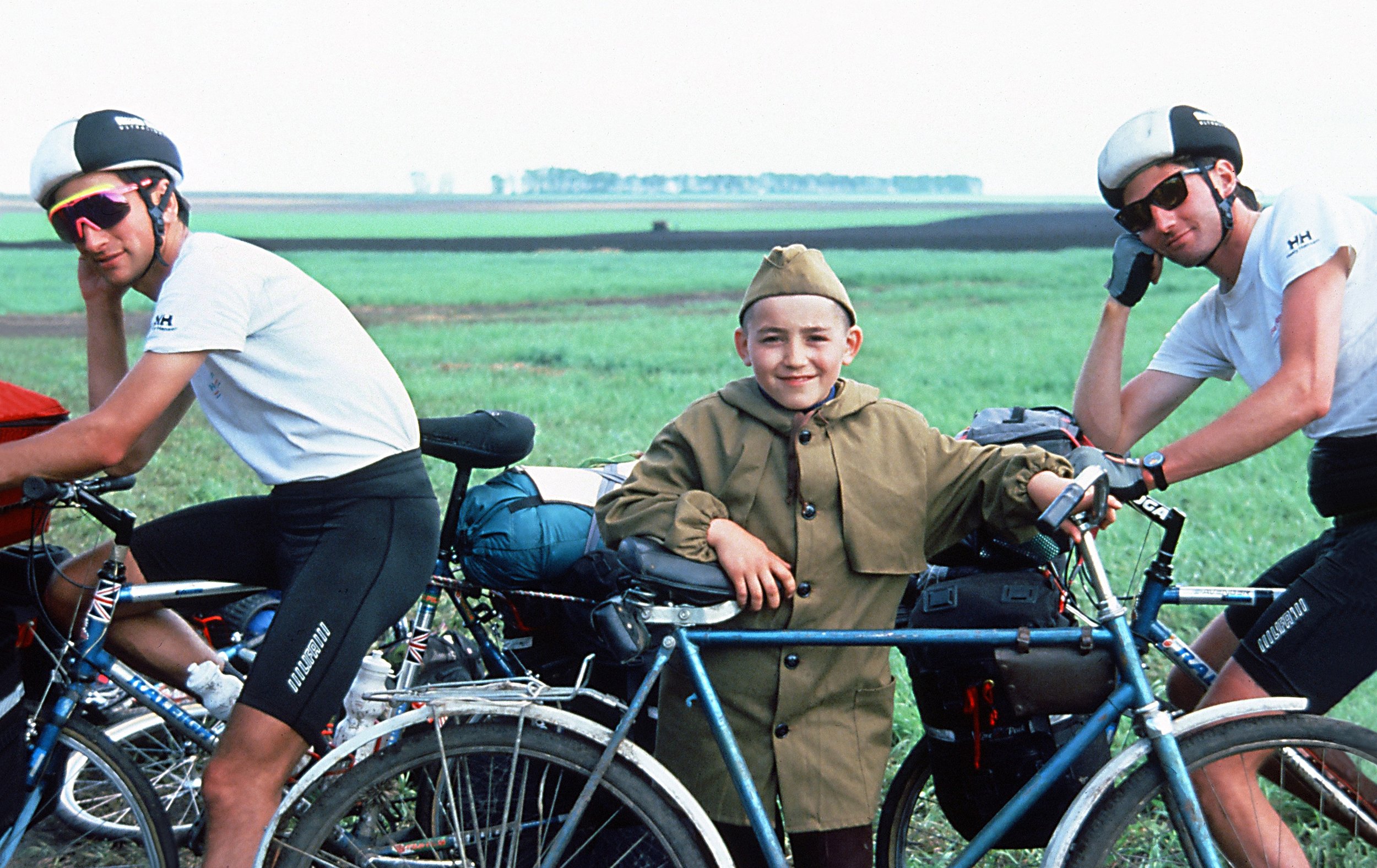 A young Soviet cyclist showing us how to dress.