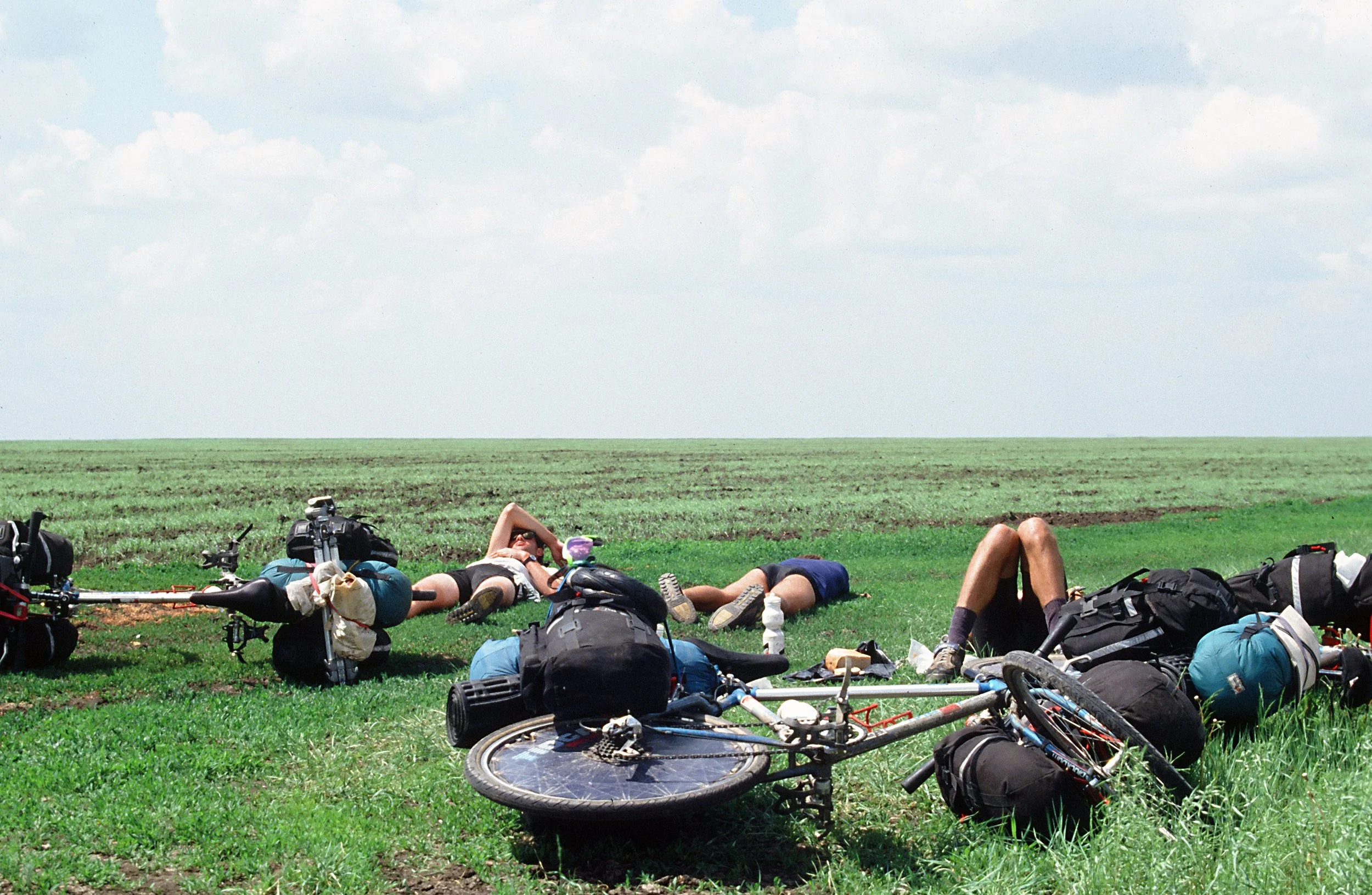 Road side power nap.