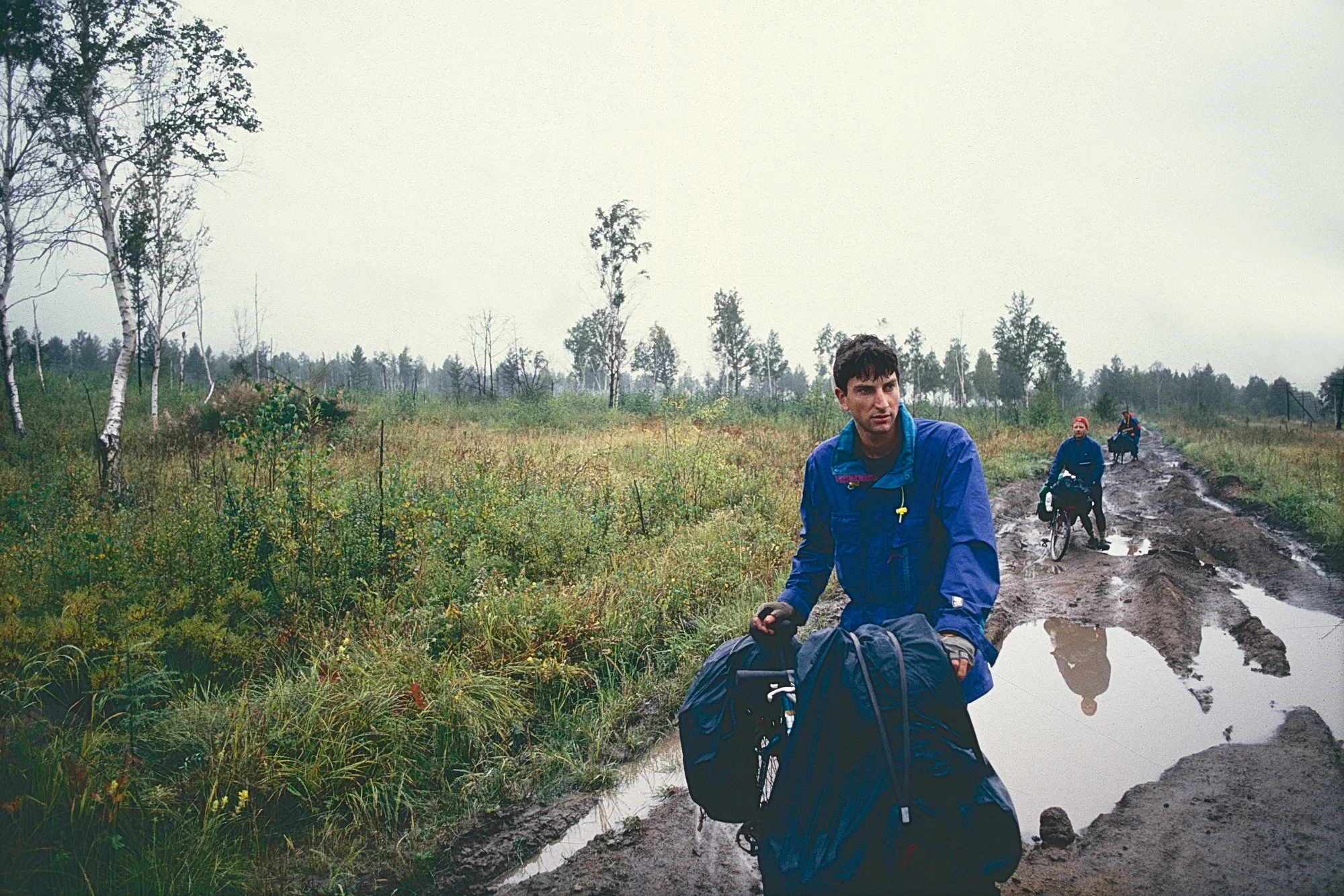 It was a good idea on paper. General mood during week three of swamp bike pushing.