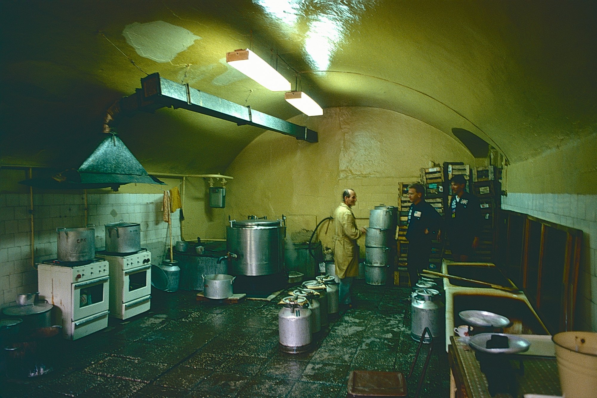 Dropping in at a local dairy processing farm.