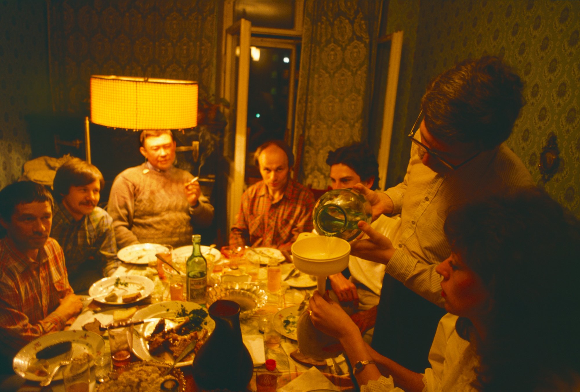 The party is about to get going after a jar of unmarked black market vodka appears at the door.