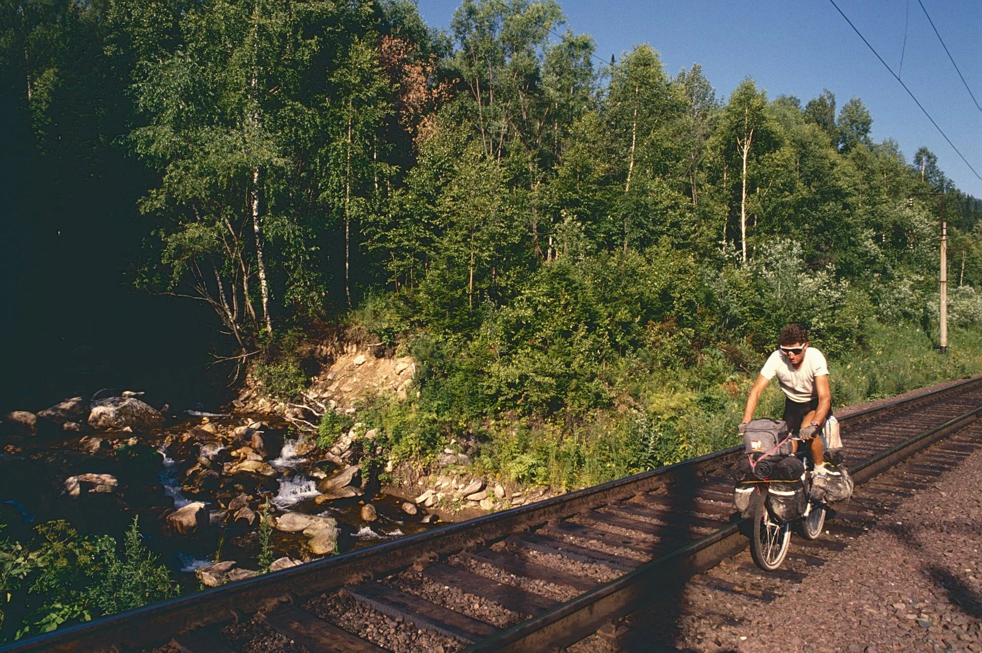 We first ind it amusing, but riding the trestles results in broken pannier racks and saddle rashes 
