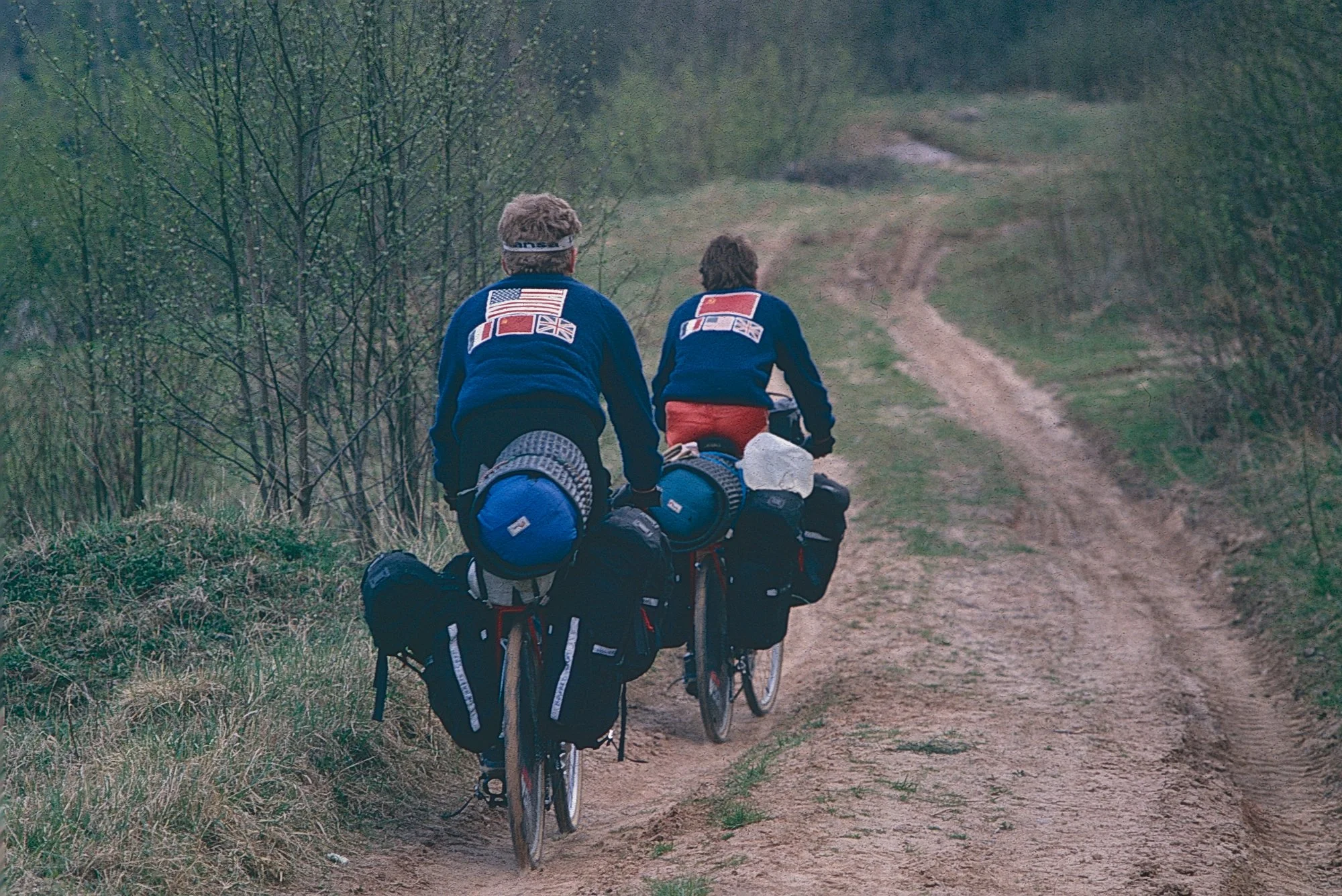 In the evening, we veer off the main road to look for a place to camp.