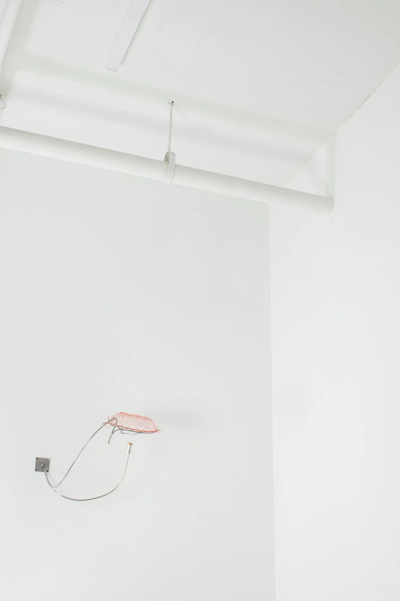 Unilluminated, wider view of the fixture.