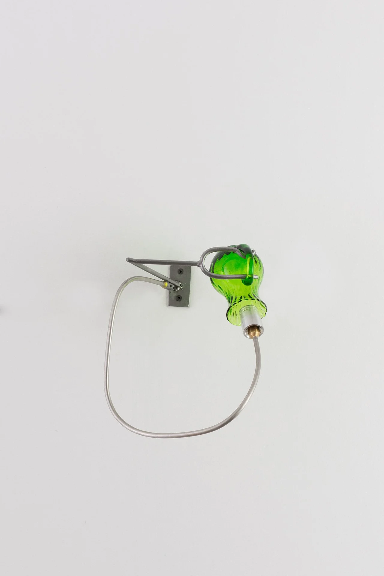 Unilluminated, the green glass pitcher is emphasized..jpg