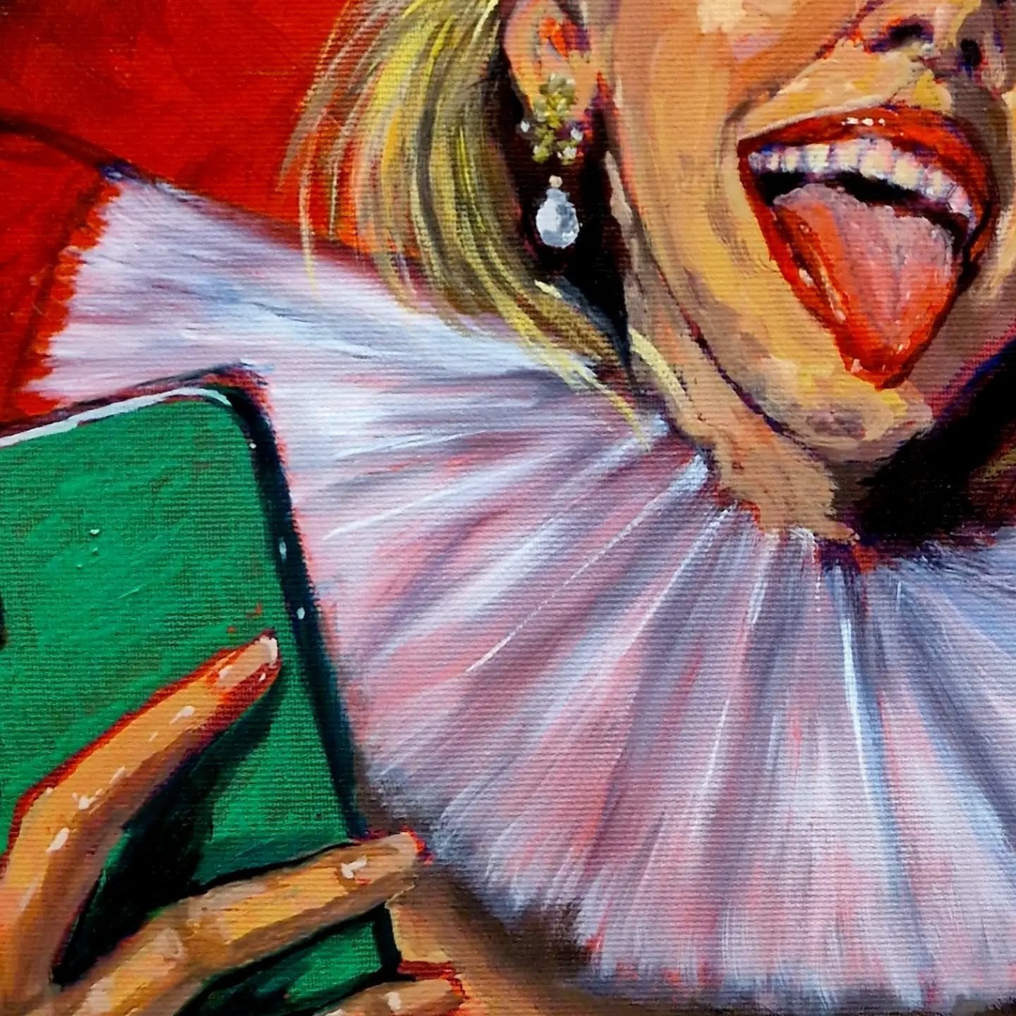Felicita Selfie ( 2026, detail , oil on canvas,  50 x 40 cm)