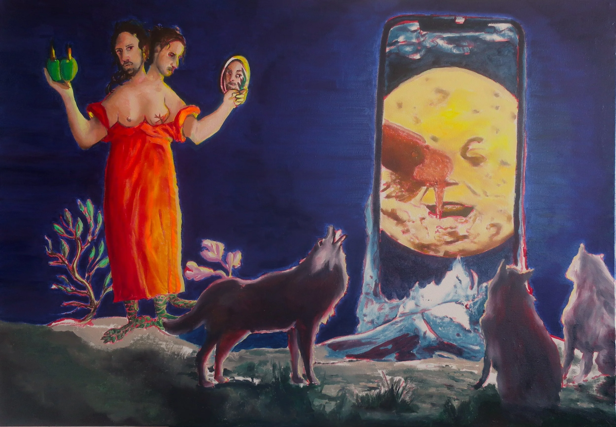 "Allegory,"(Oil on canvas ,100 x 70 cm , 2025)
