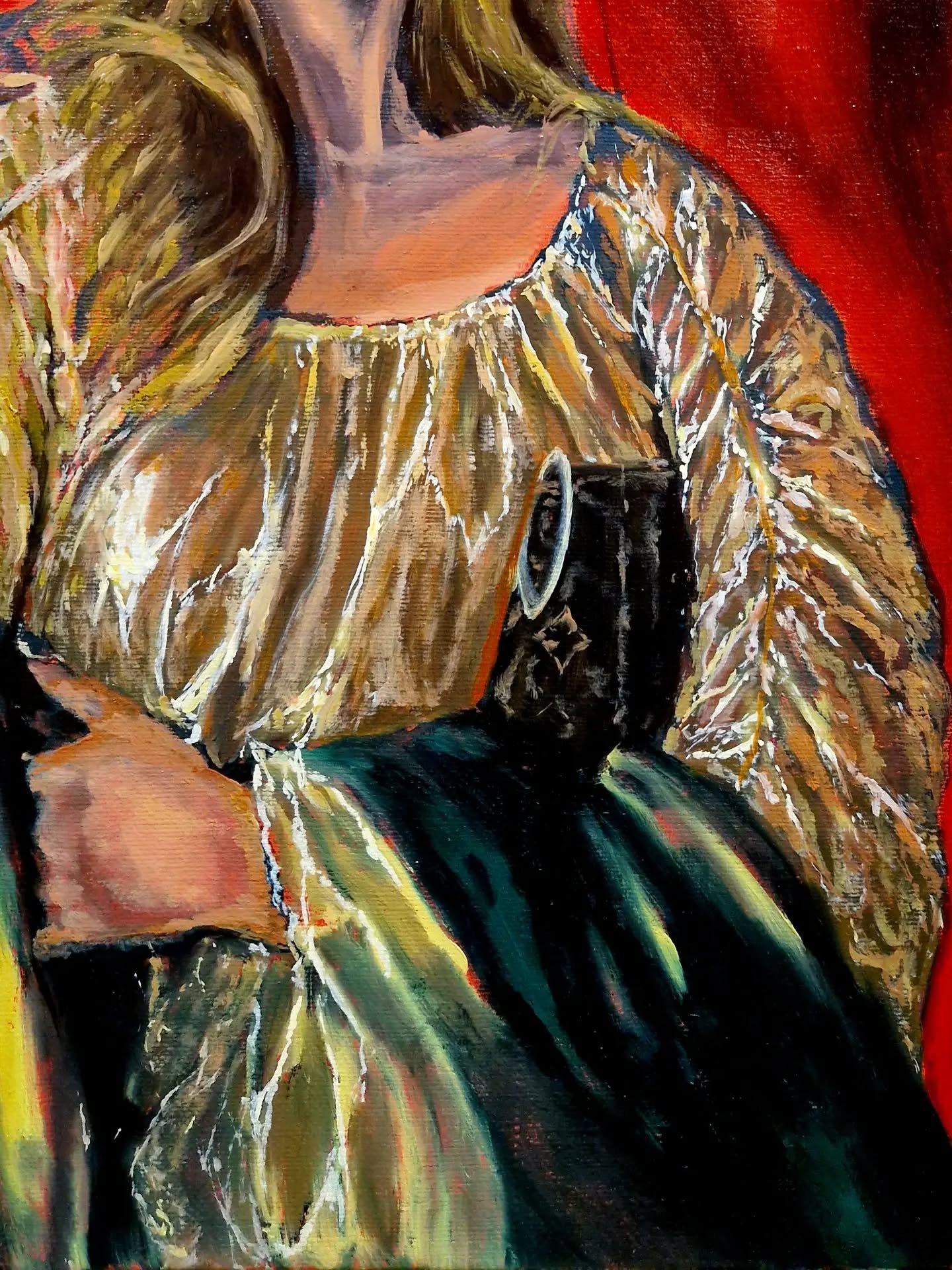 "Kira" ( detail ;oil on canvas, 100 × 70 cm).