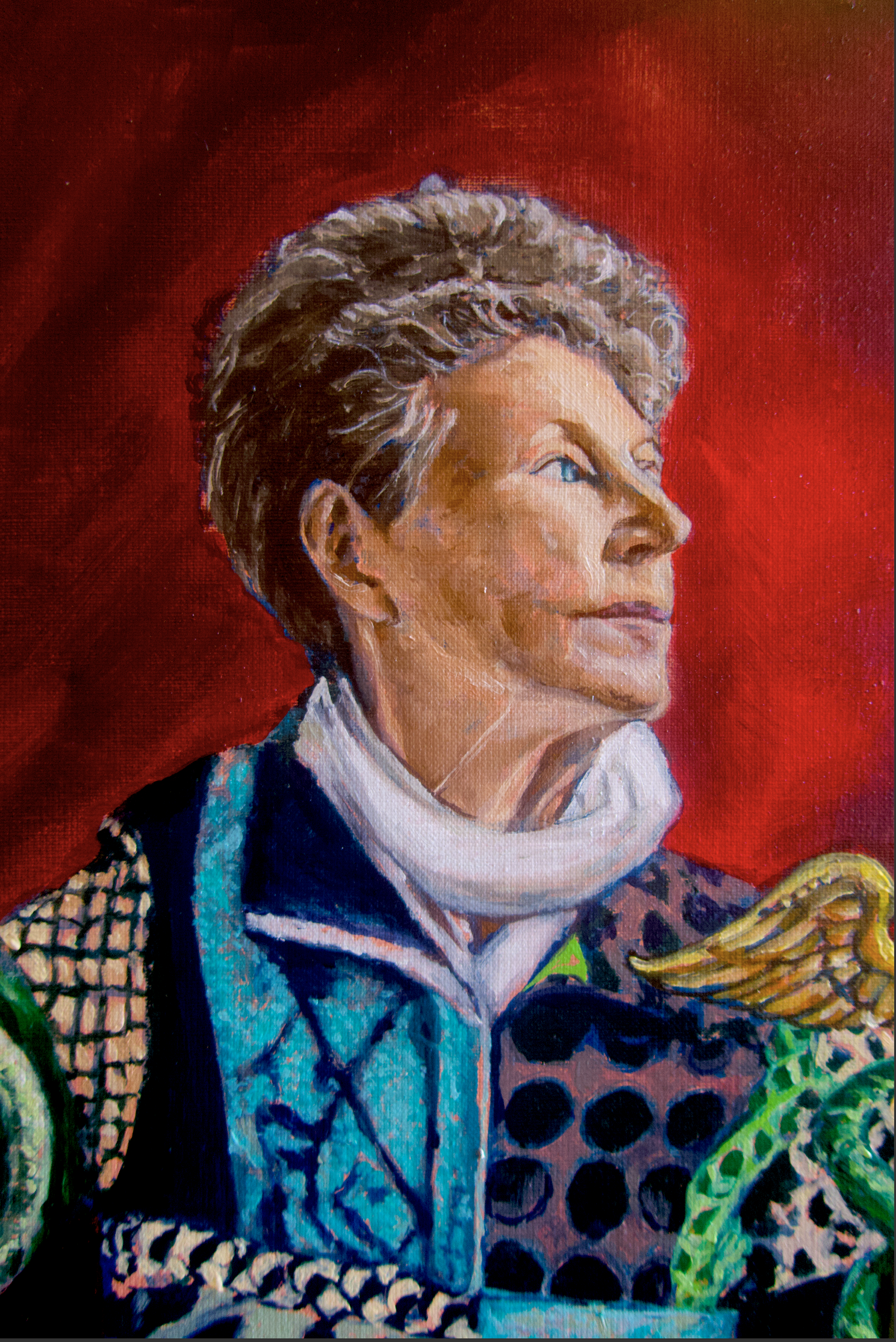 Portrait du Docteur Francine Henry
Huile sur toile, 100 x 70 cm , detail , 2026