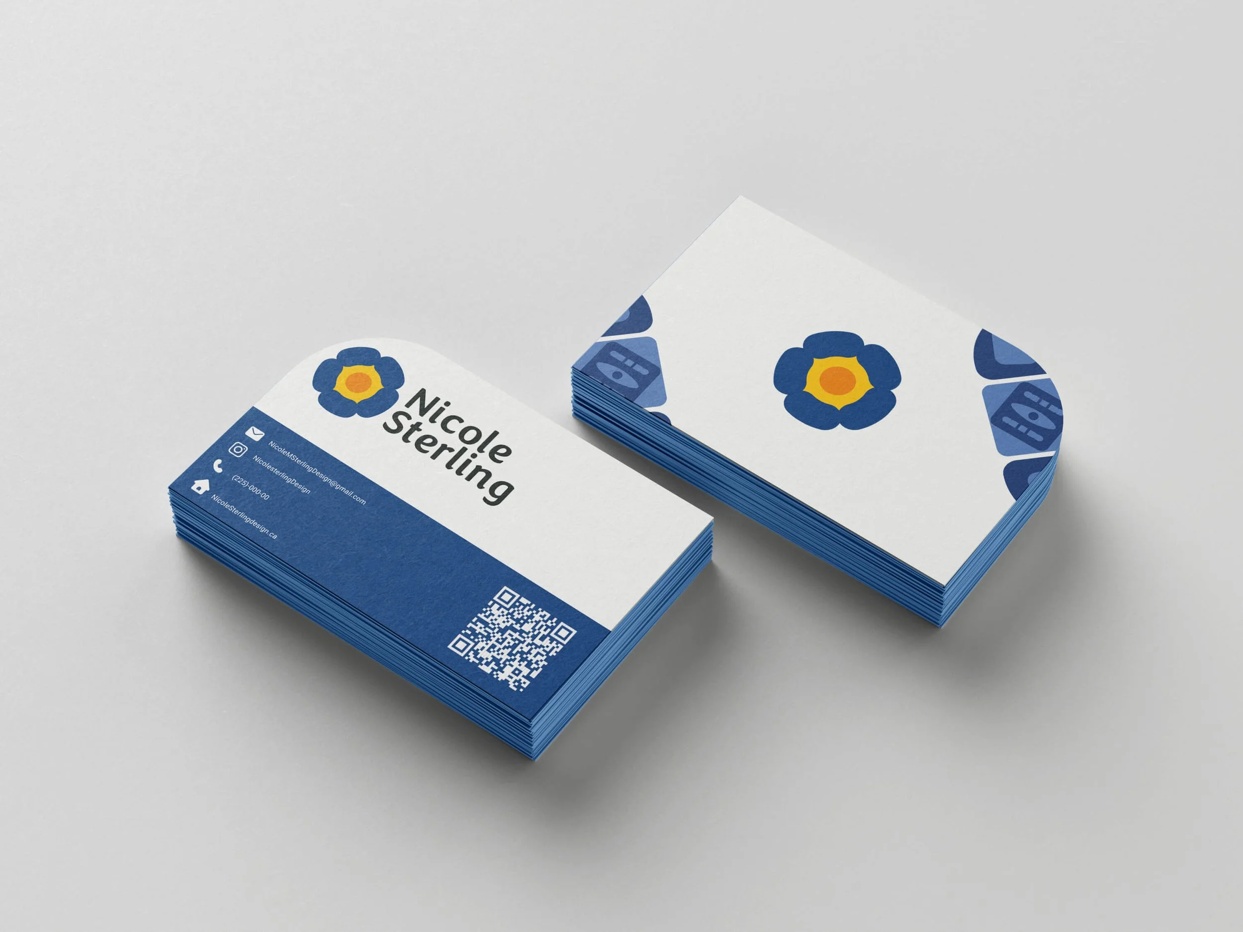 Image of Business cards with new personal logo