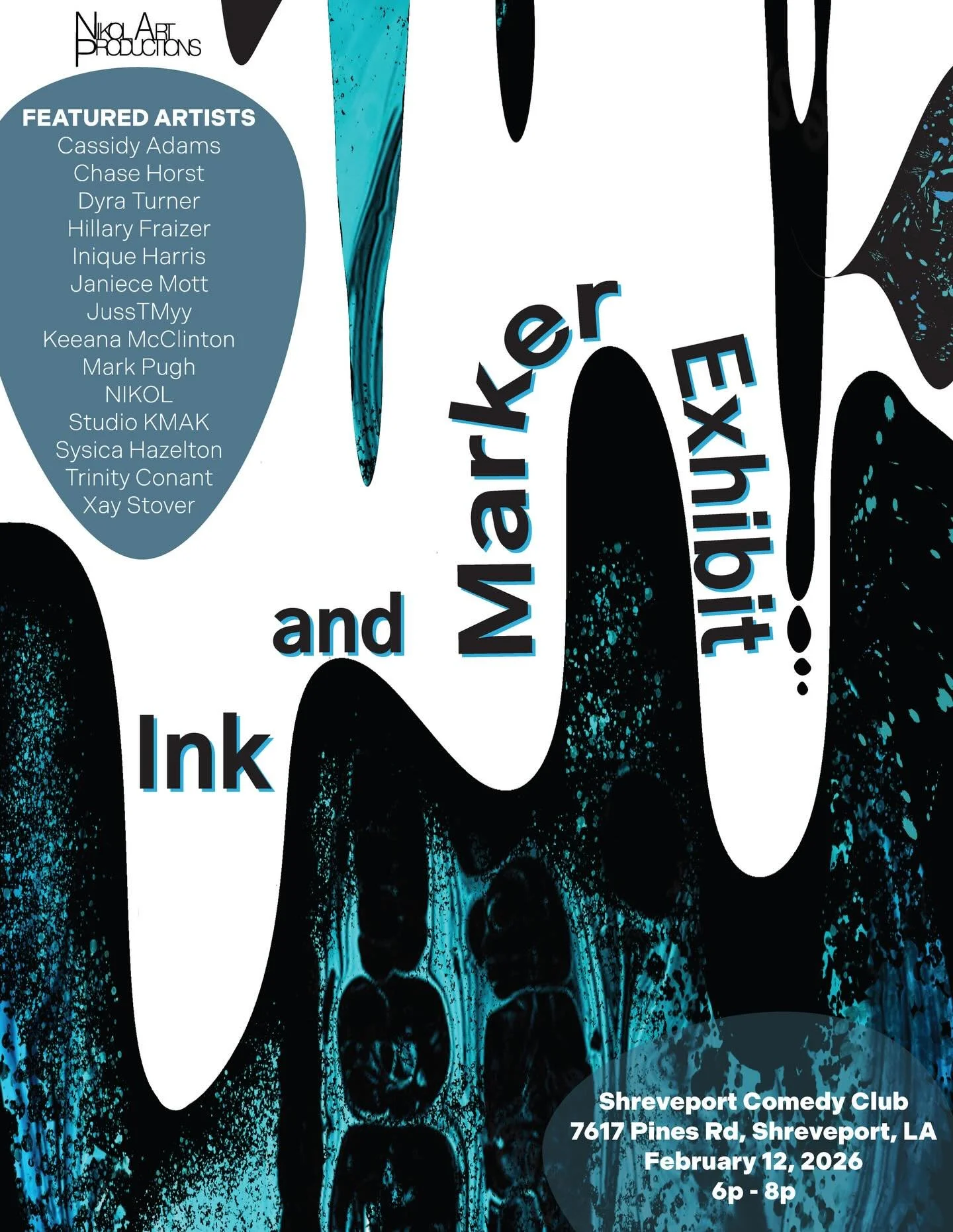 We have an update!
@markpughjr will be joining us as an artist for the Ink + Marker Exhibit !! 
14 artists in total that will be participating! 
Come cheer these awesome creatives on and celebrate their work. 
Hope to see you guys February 12th! 🌸