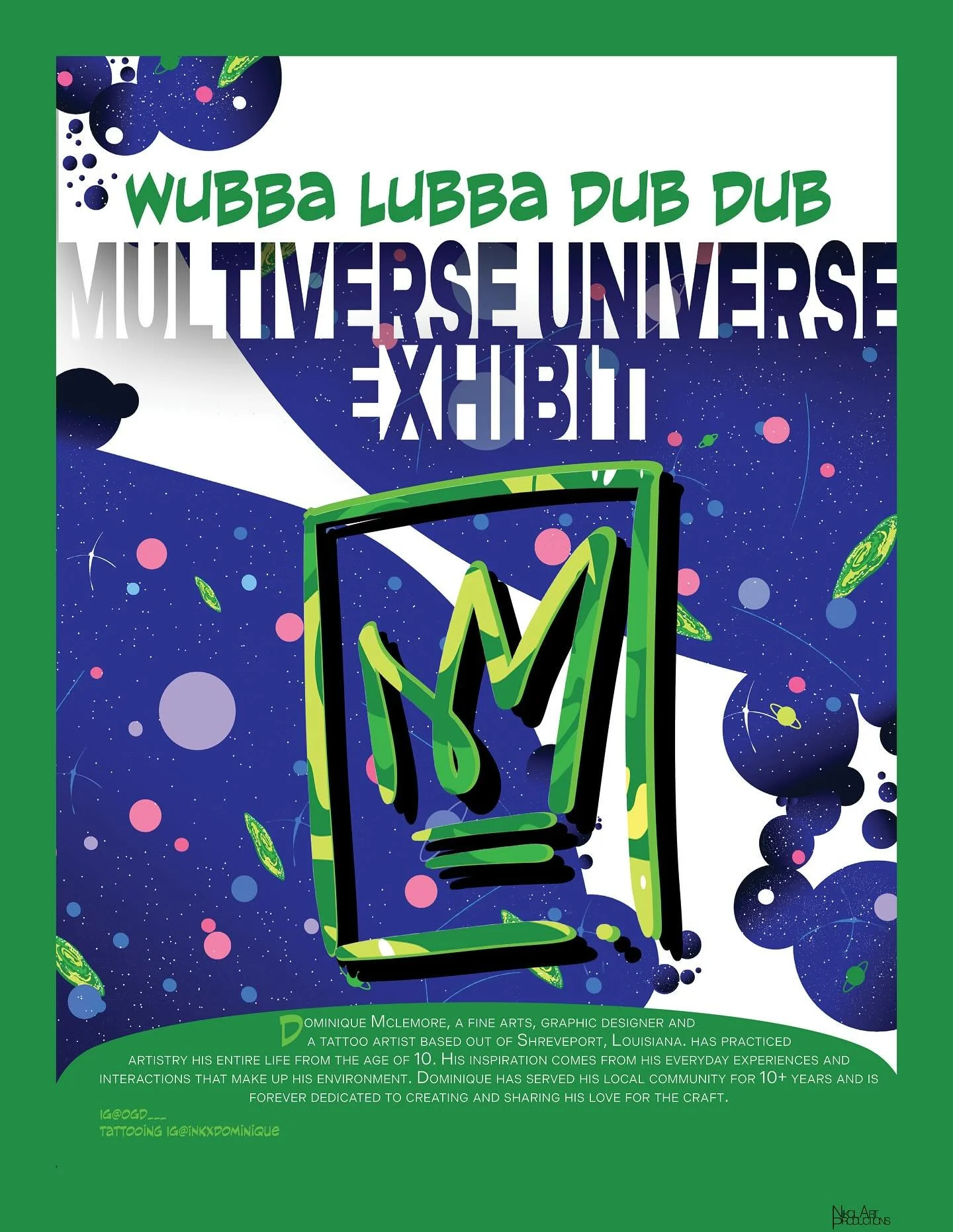 ☢️🧬🥼Carpin&rsquo; all them diems🥼☢️🧪 

On this day today, a creative was born, Dominique Mclemore! Happy Birthday!

Dominique Mclemore, a fine arts, graphic and tattoo artist based out of Shreveport, Louisiana, has practiced artistry his entire l