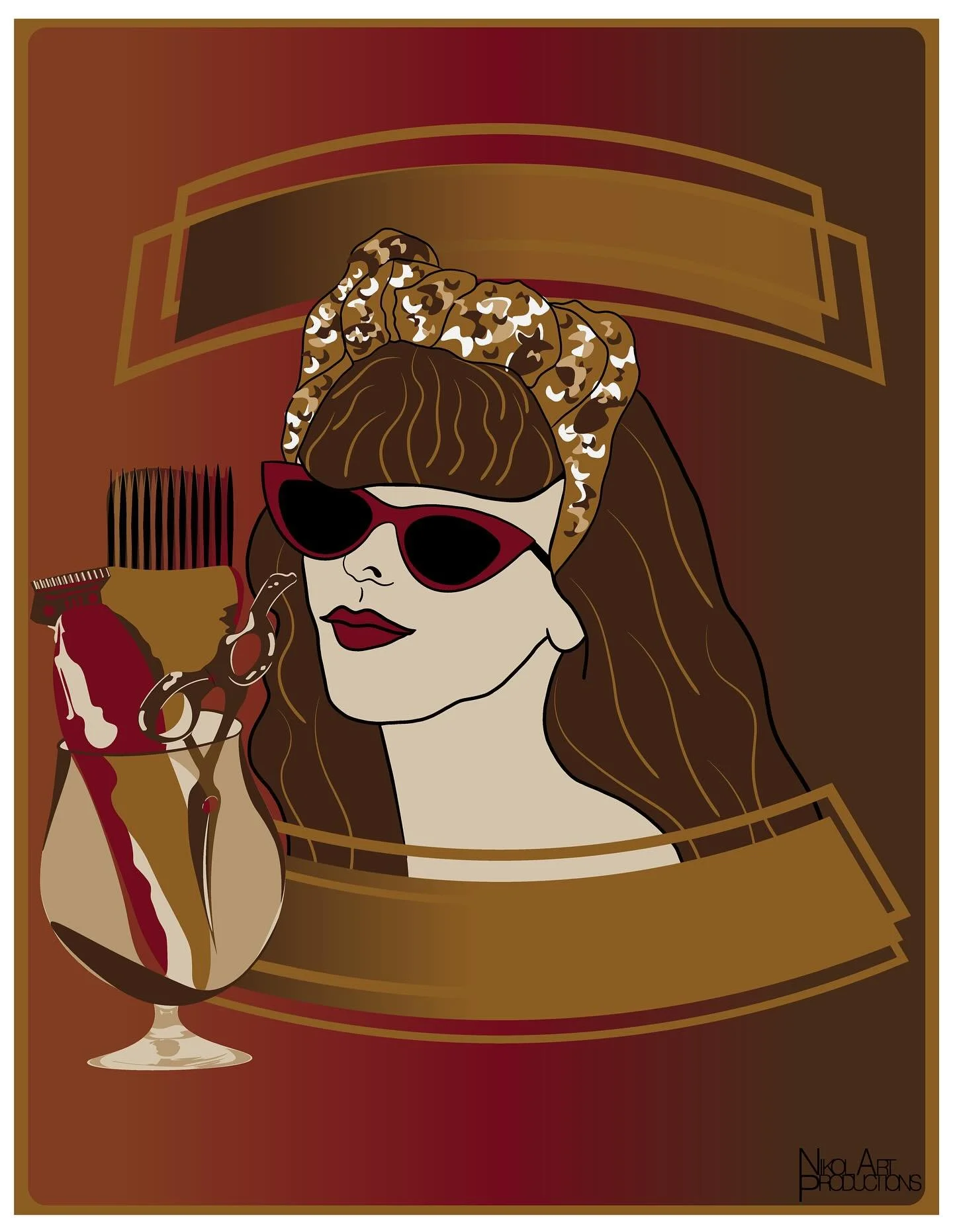 Love it when I can do designs in this type of theme!  It was fun! #adobeillustrator #nikol8art #digitalart #nikolartproductions #createcultivate #artdeco #1920style