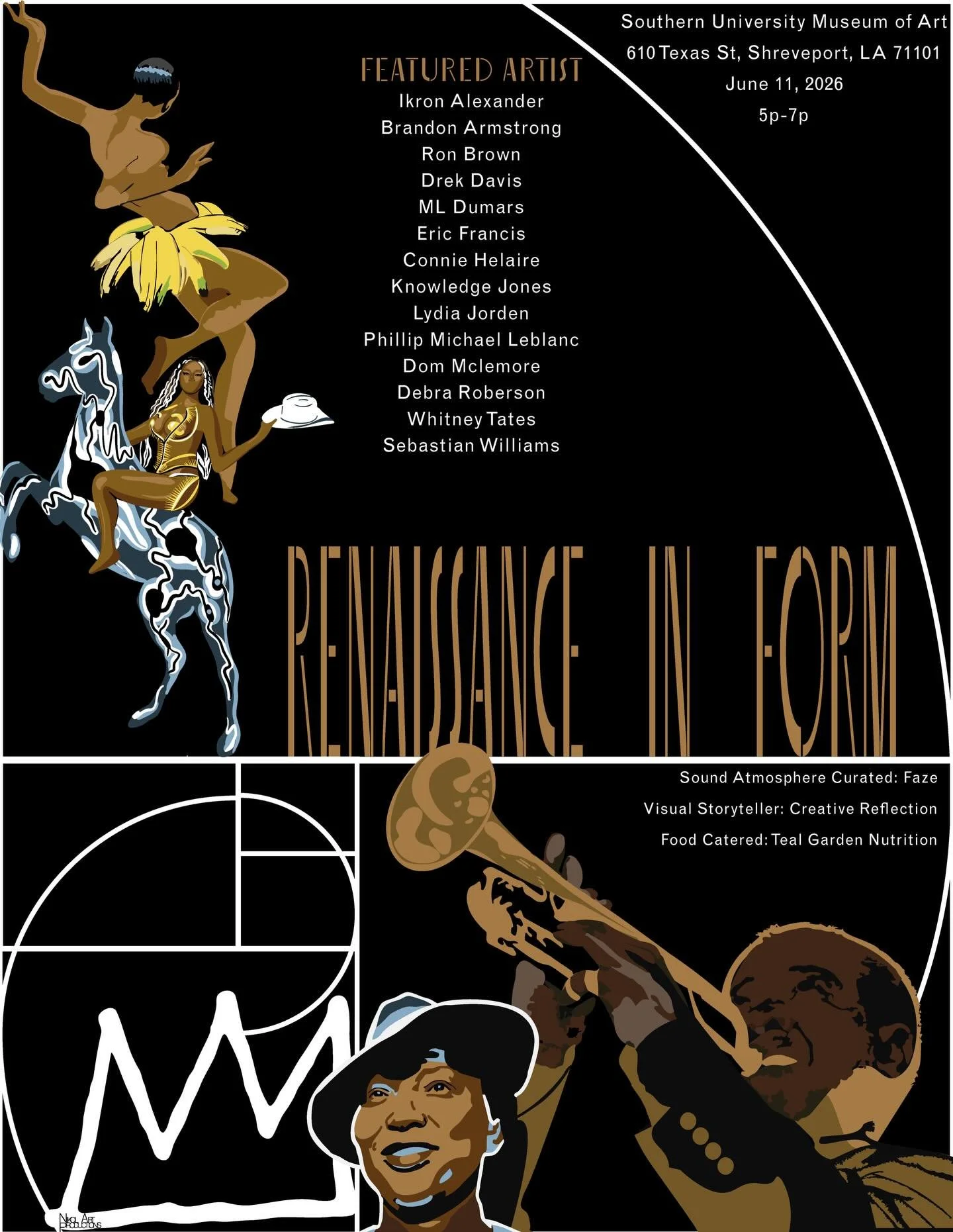 A new era deserves to be felt.

Join us for &lsquo;Renaissance In Form&rsquo; on June 11th from 5PM&ndash;7PM at Southern University Museum of Art in Shreveport, an evening centered on art, atmosphere, and awakening the creativity within our communit