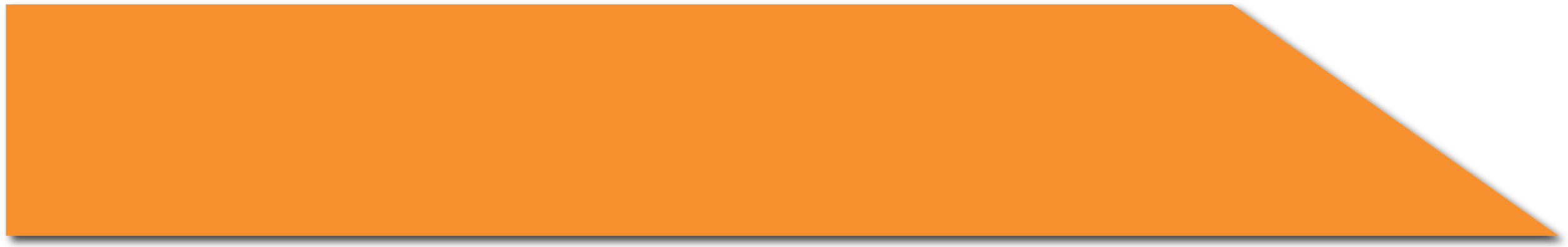 An orange and black banner with a space for text.
