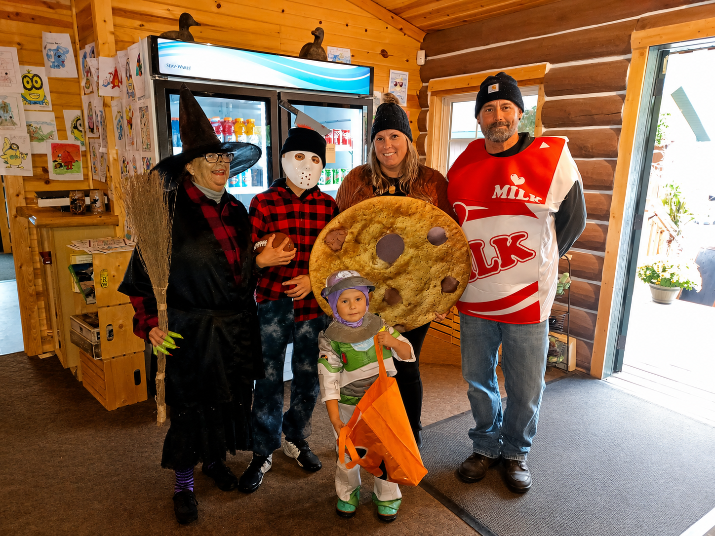 Families enjoying Harvest Fest Weekend at Raging River Resort campground near Marquette, Michigan.