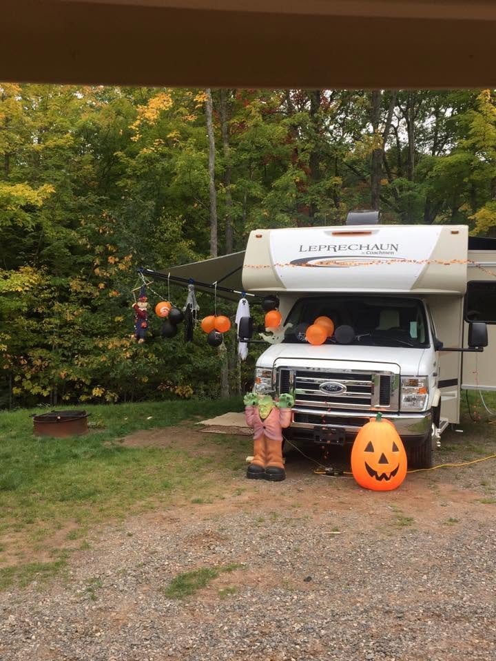 Campers celebrating Harvest Festival in Marquette, MI