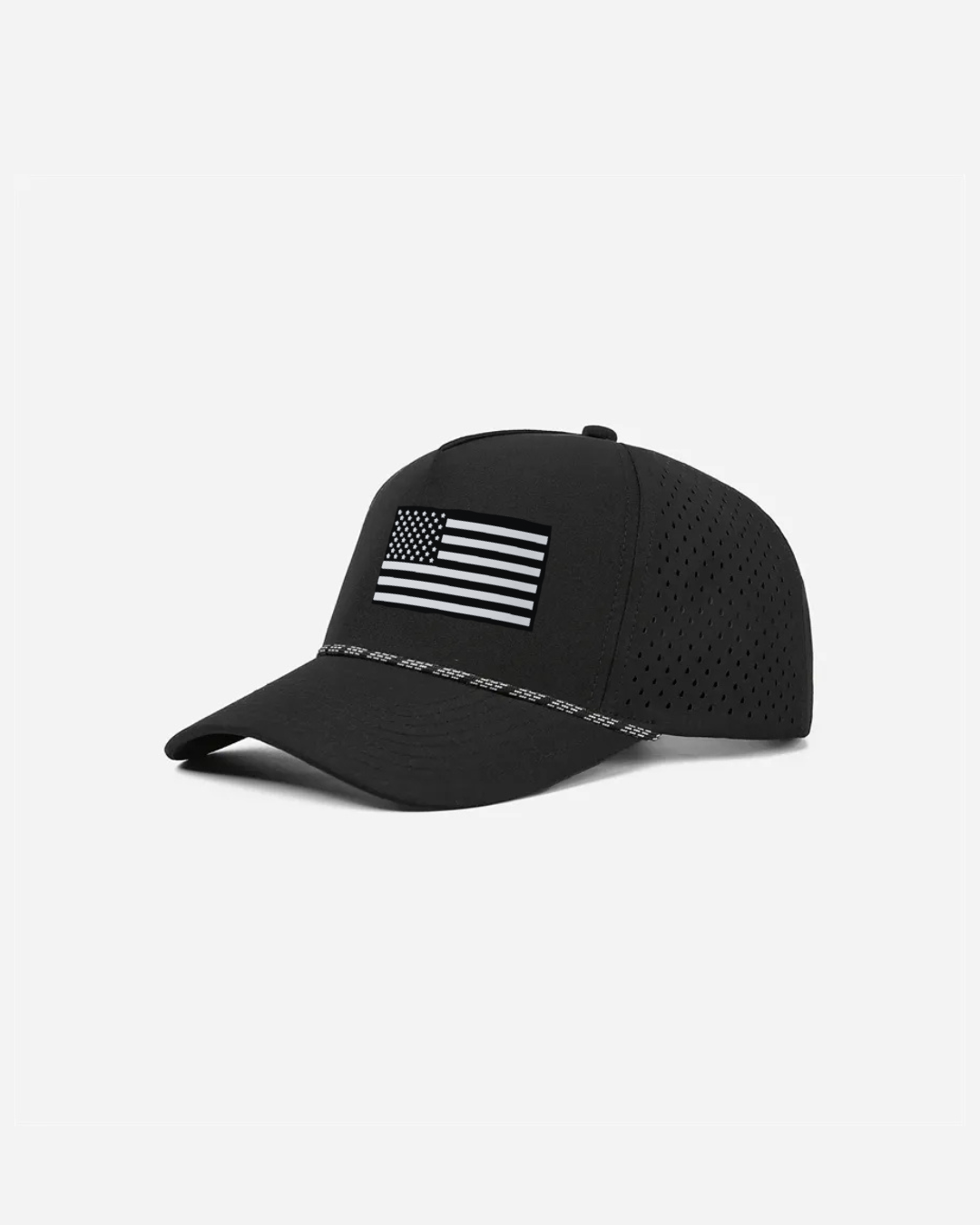 American Flag Performance Cap Black
