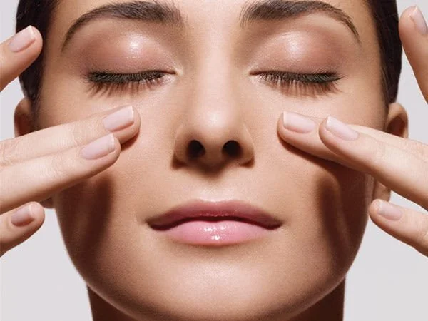 Self facial massage for relaxation and natural lift