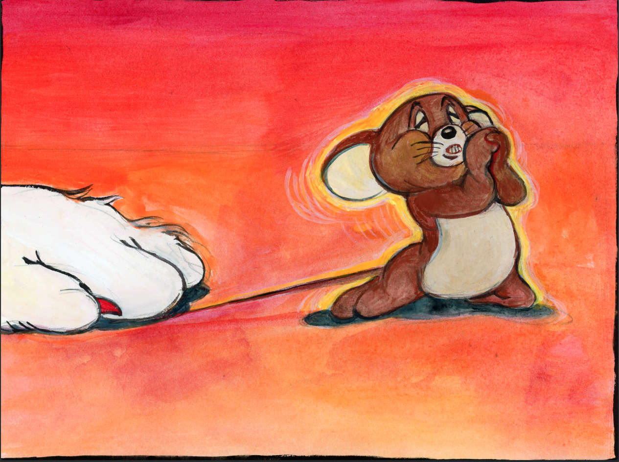 The Prayer, gouach on paper, 6 x 8 in