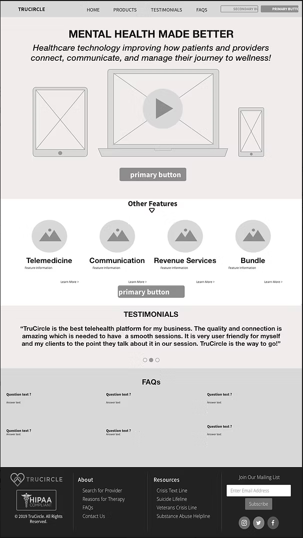 Lo-fi design wireframing