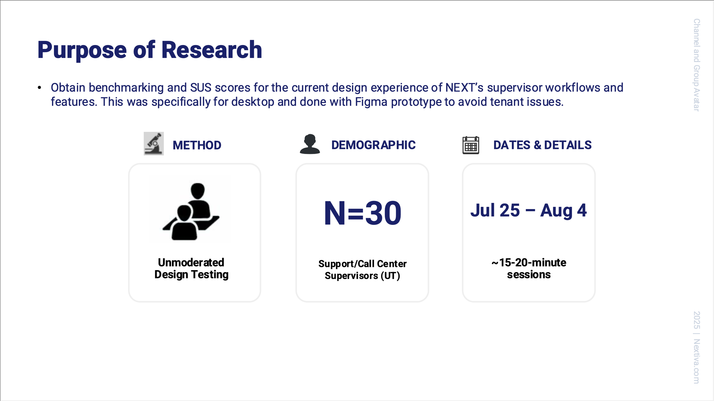 Purpose of research and study details