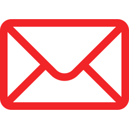 Red envelope icon on a white background.