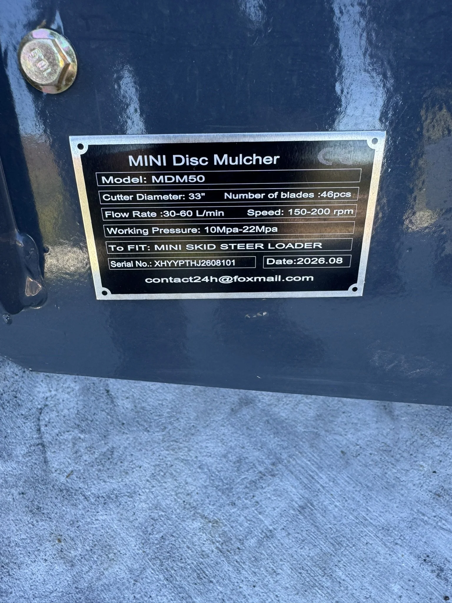 Huayee LHY680 mini skid steer with MDM50 disc mulcher package, photo 6