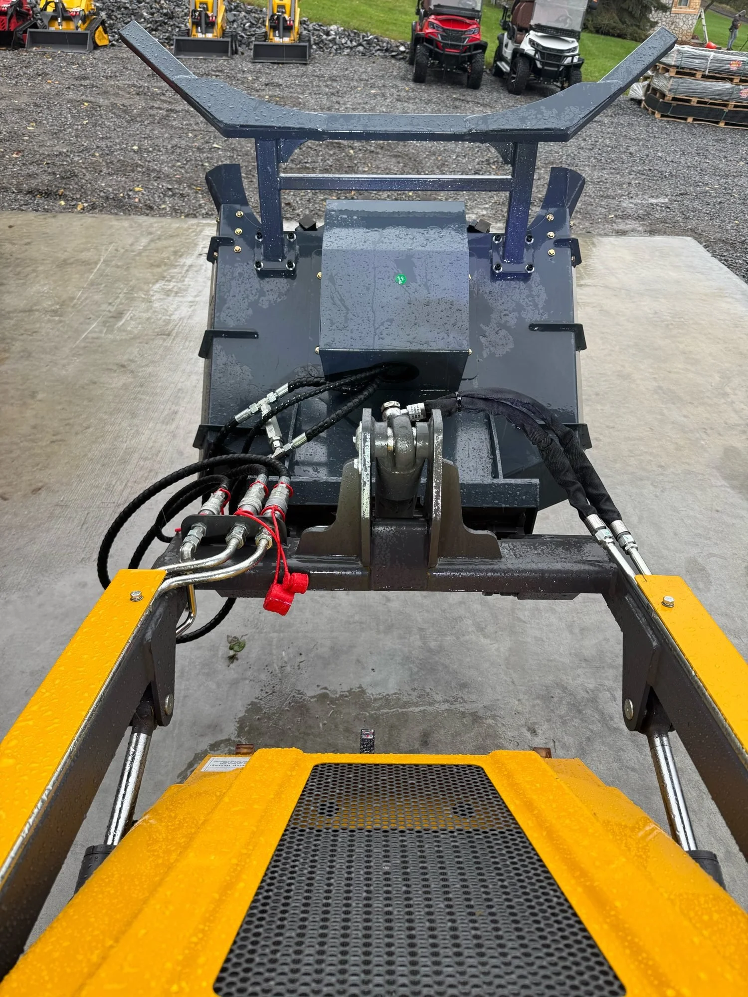 Mini skid steer disc mulcher 33 inch hydraulic motor and quick attach Altoona PA