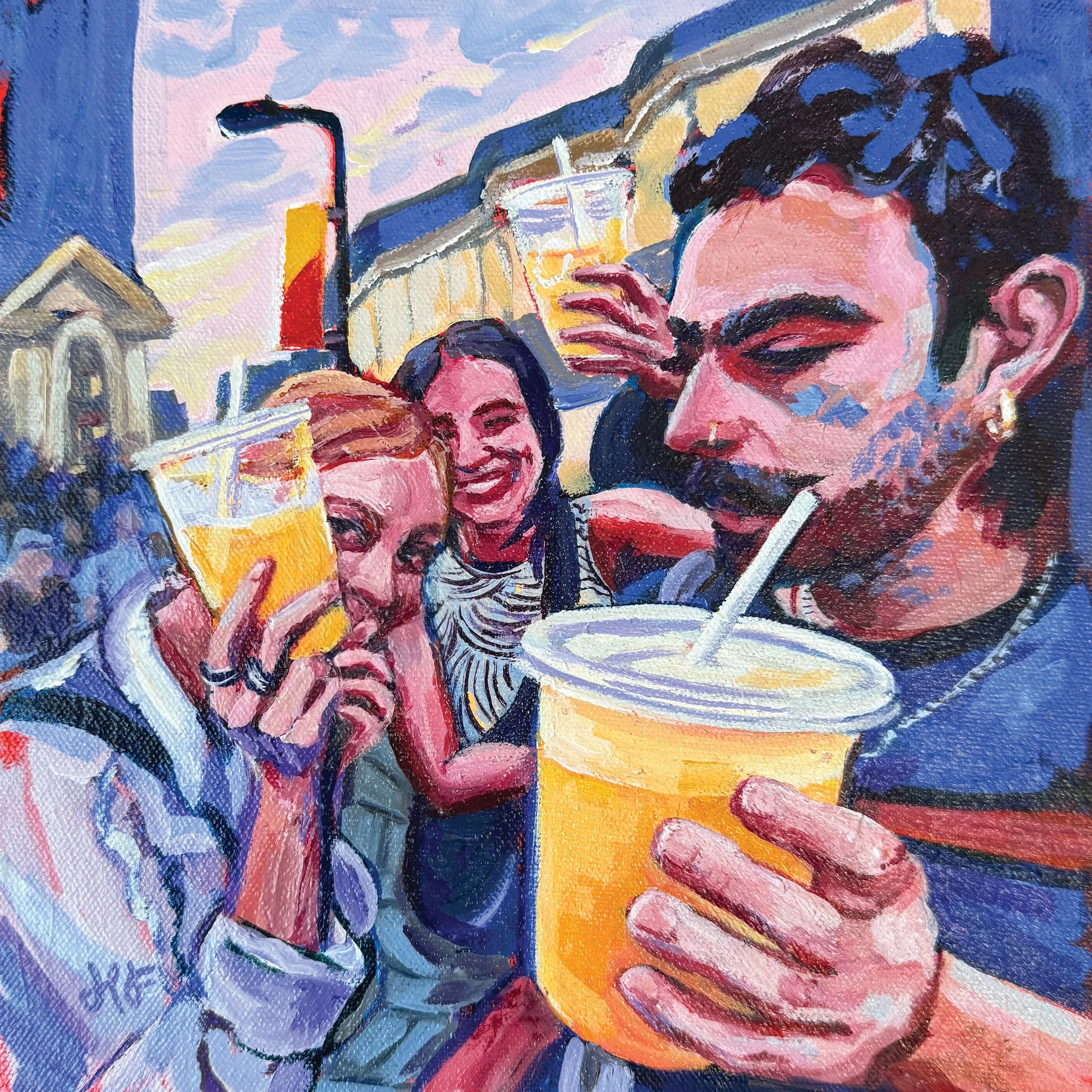 Fill Up My Cup<em>Acrylic, 10 x 10, 2024</em><br> [PURCHASE PRINT]