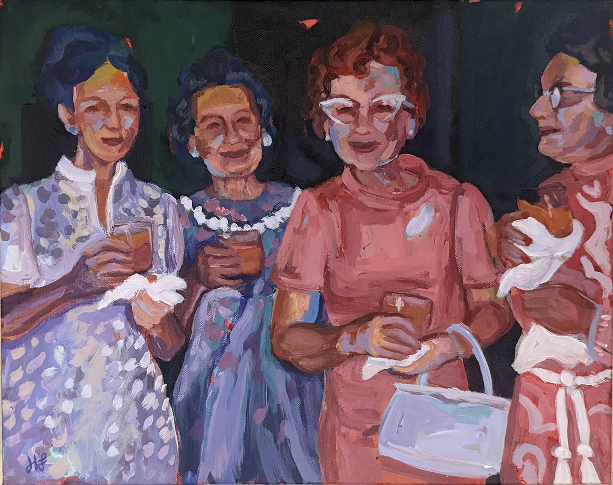 Wednesday Regulars<em>Acrylic, 2026</em><br>