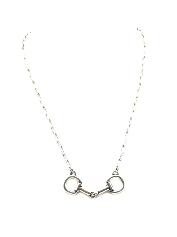 Western Horse Snaffle Bit Pendant Necklace
