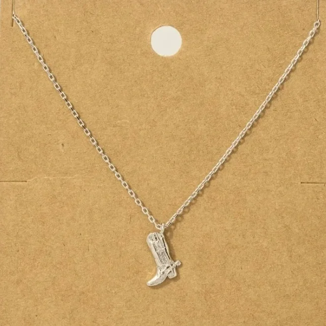 Silver+Dipped+Cowboy+Boots+Pendant+Necklace.webp