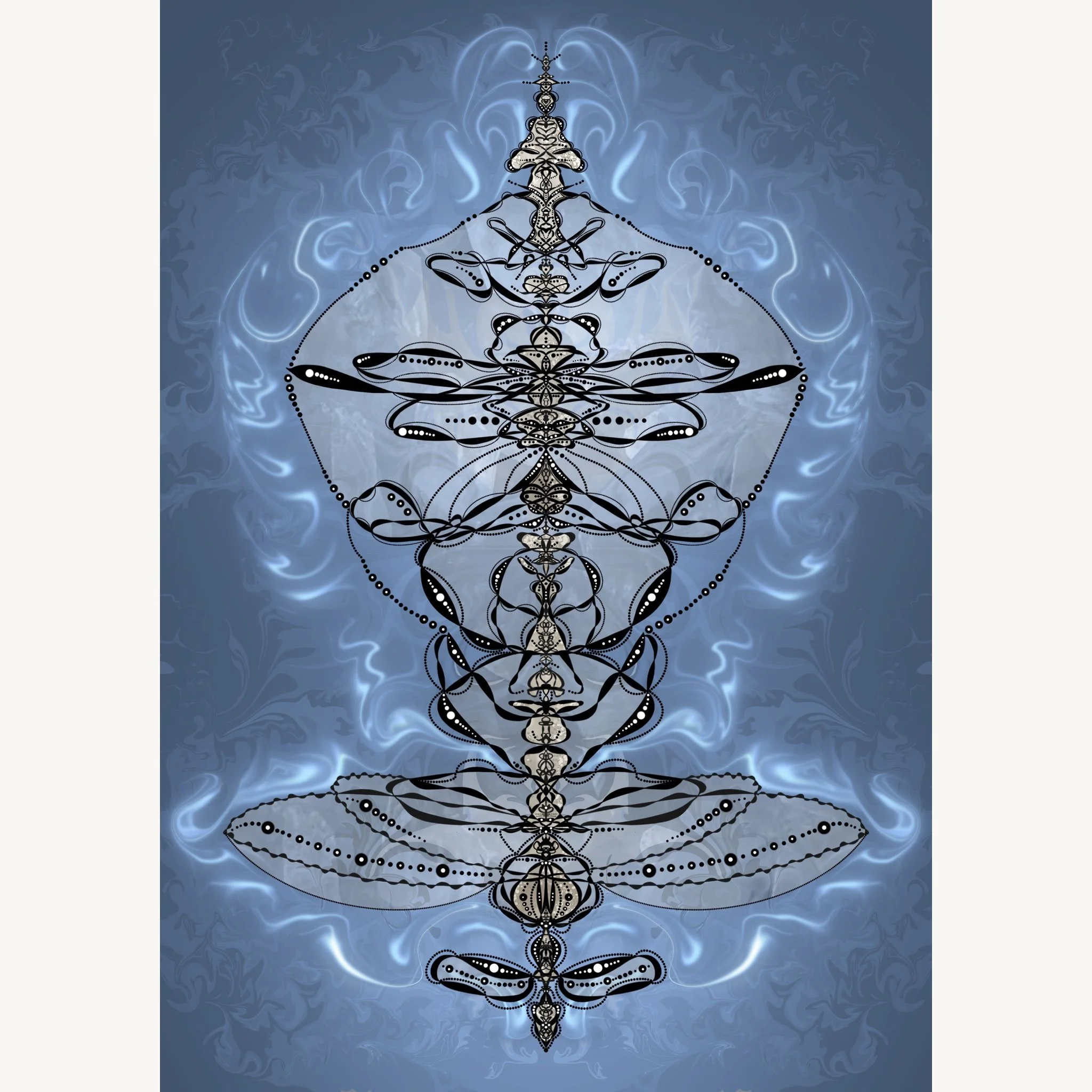 Throat Chakra Spiritual Realm Glyph by Aish'Ka awakening divine expression, truth, resonance and sacred voice.