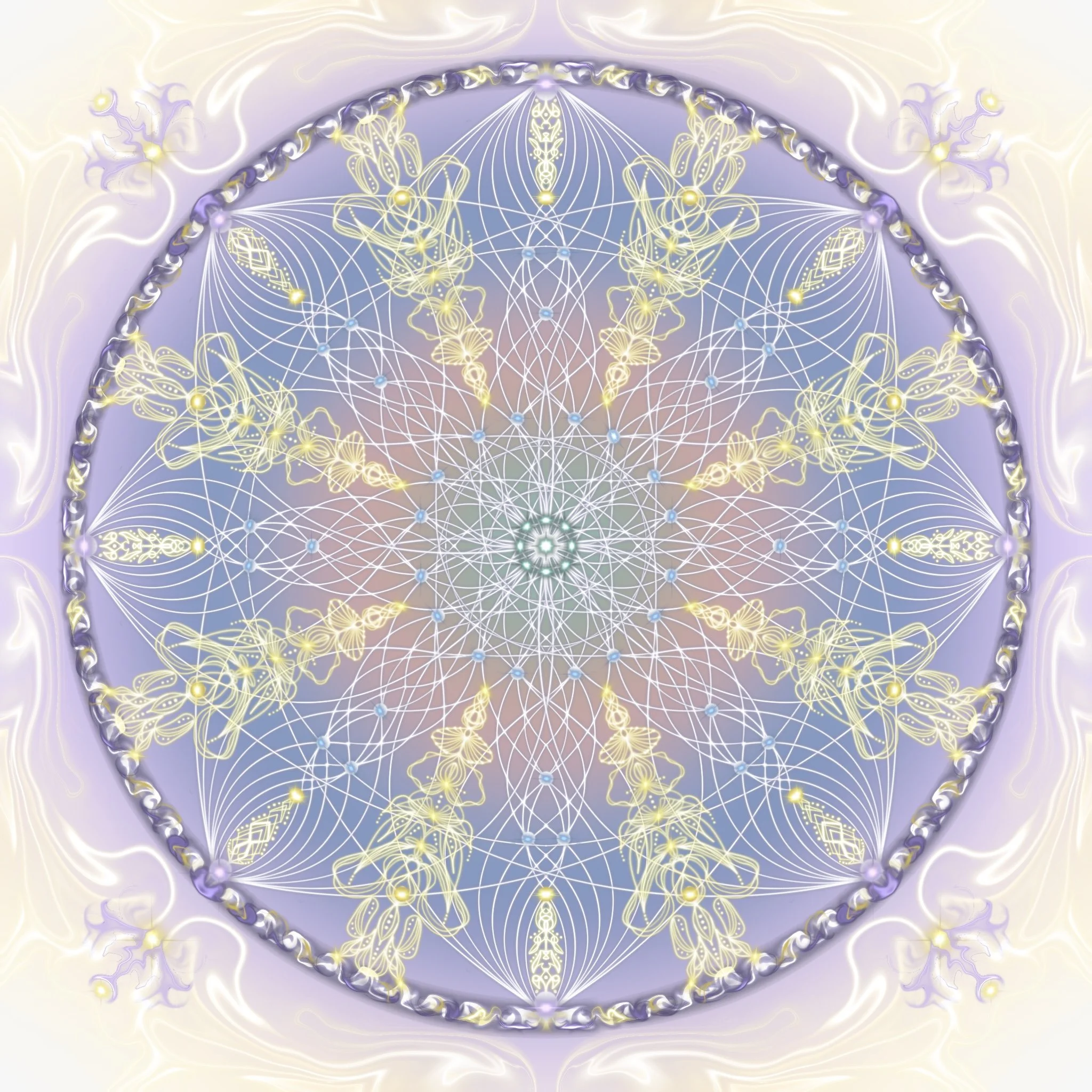 Soul Star Healing Mandala by Aish'Ka awakening harmonic grace, celestial renewal and remembrance of infinite light.