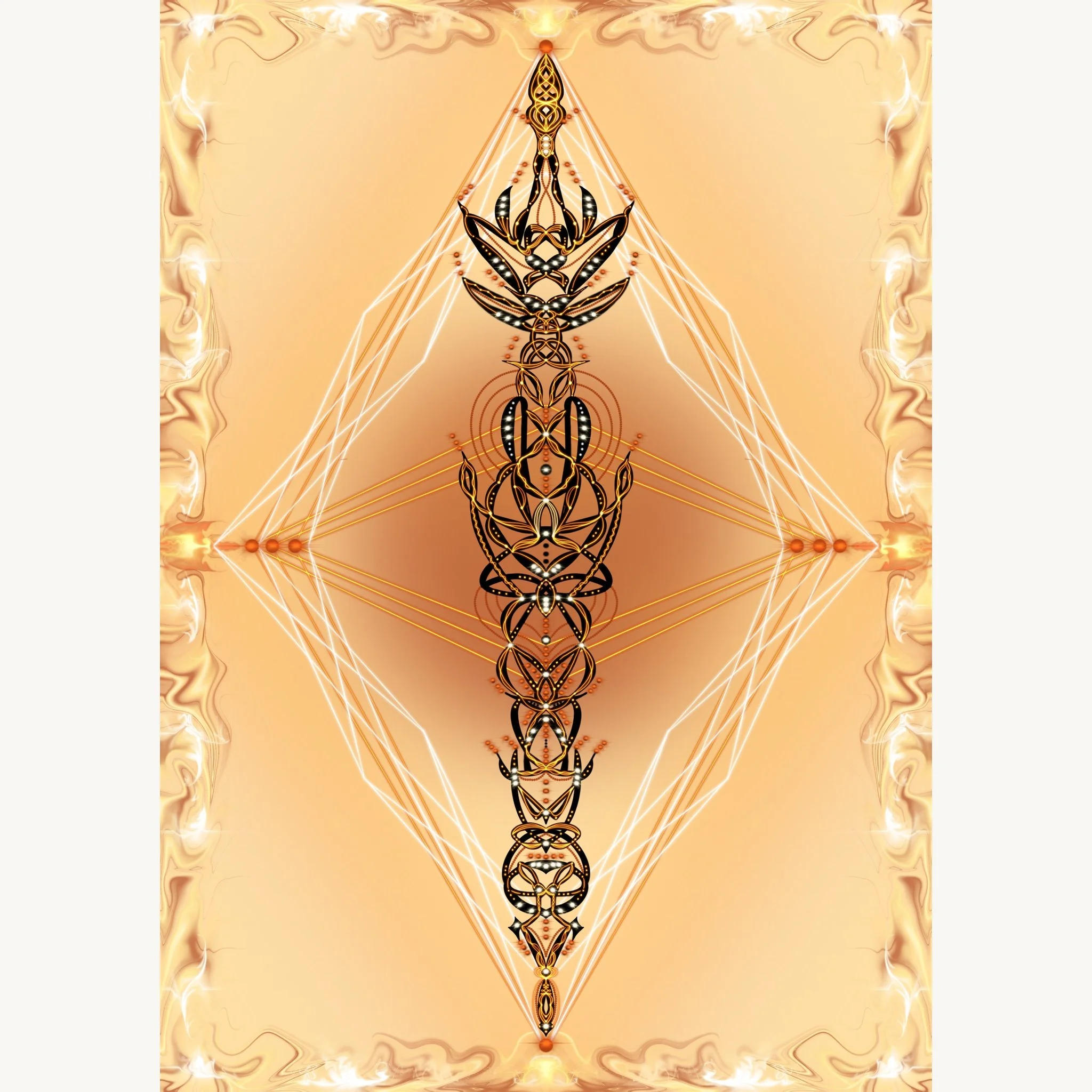 Arcturian harmonic mandala glyph supporting divine masculine and feminine balance, crystalline coherence and sacred union.